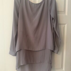 Elegant Gray Layered Dress